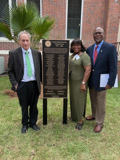 FAMU plaque with H Herman B Robinson and UF Professor Nunn